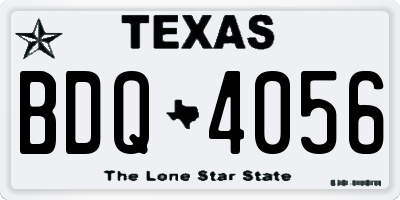 TX license plate BDQ4056