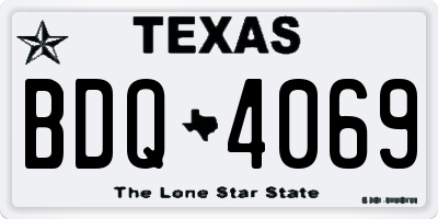 TX license plate BDQ4069