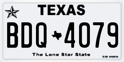 TX license plate BDQ4079