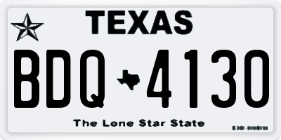 TX license plate BDQ4130