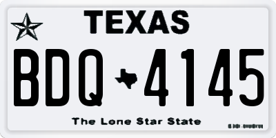TX license plate BDQ4145
