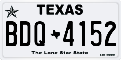 TX license plate BDQ4152