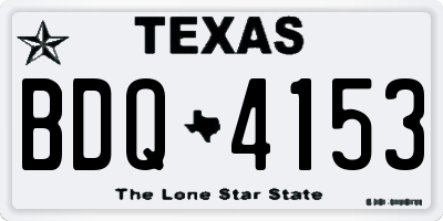 TX license plate BDQ4153