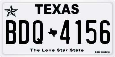 TX license plate BDQ4156