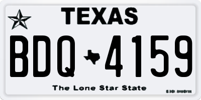 TX license plate BDQ4159