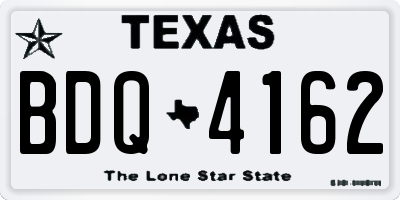 TX license plate BDQ4162