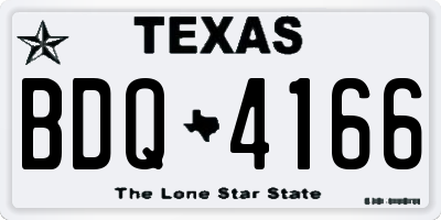 TX license plate BDQ4166