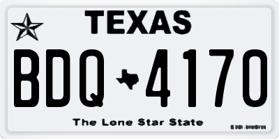 TX license plate BDQ4170