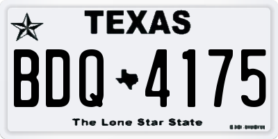 TX license plate BDQ4175