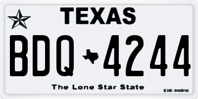 TX license plate BDQ4244