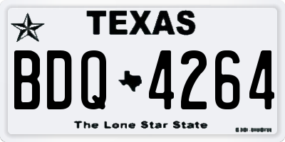TX license plate BDQ4264