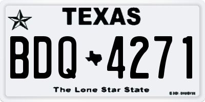 TX license plate BDQ4271
