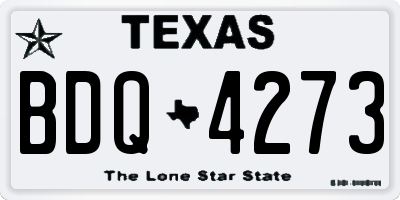 TX license plate BDQ4273