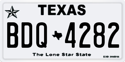 TX license plate BDQ4282