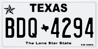 TX license plate BDQ4294