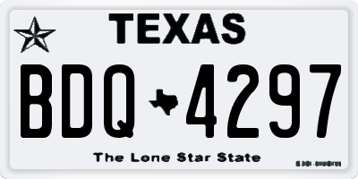 TX license plate BDQ4297