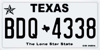 TX license plate BDQ4338
