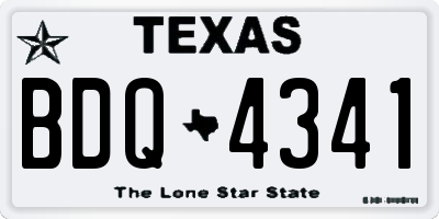 TX license plate BDQ4341