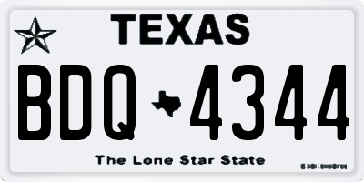 TX license plate BDQ4344