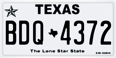 TX license plate BDQ4372