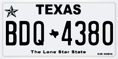 TX license plate BDQ4380