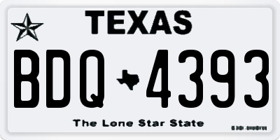 TX license plate BDQ4393