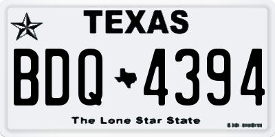 TX license plate BDQ4394