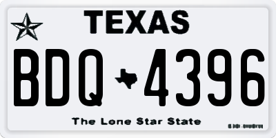 TX license plate BDQ4396