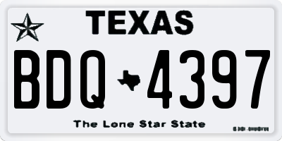 TX license plate BDQ4397