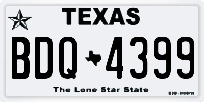 TX license plate BDQ4399