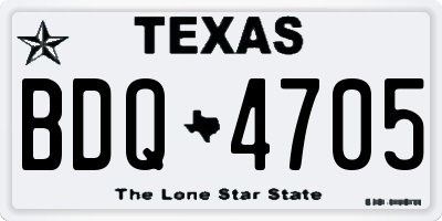 TX license plate BDQ4705