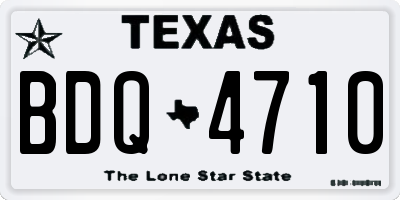 TX license plate BDQ4710