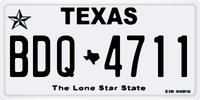 TX license plate BDQ4711