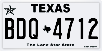TX license plate BDQ4712