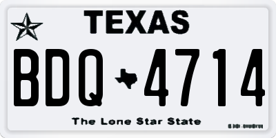 TX license plate BDQ4714