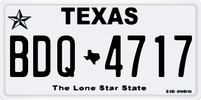 TX license plate BDQ4717