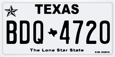 TX license plate BDQ4720