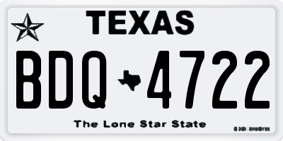 TX license plate BDQ4722