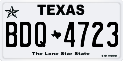 TX license plate BDQ4723