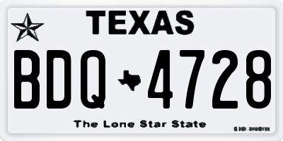 TX license plate BDQ4728