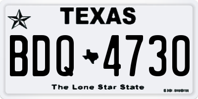 TX license plate BDQ4730