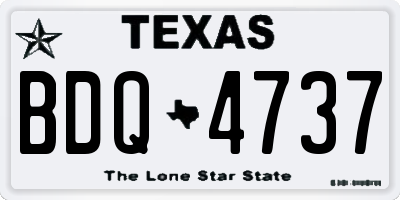 TX license plate BDQ4737