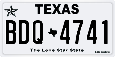 TX license plate BDQ4741