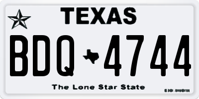 TX license plate BDQ4744