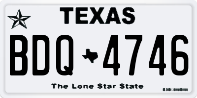 TX license plate BDQ4746