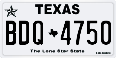 TX license plate BDQ4750