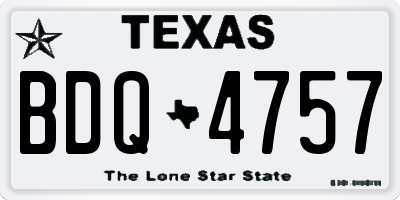TX license plate BDQ4757