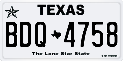 TX license plate BDQ4758