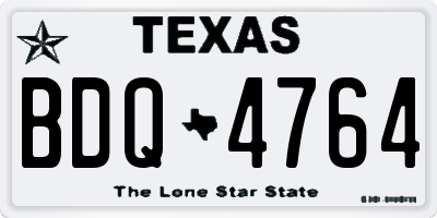 TX license plate BDQ4764