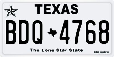 TX license plate BDQ4768